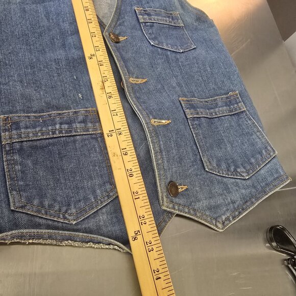L'Avion vintage denim vest. Women's or Youths sizing - Picture 3 of 8
